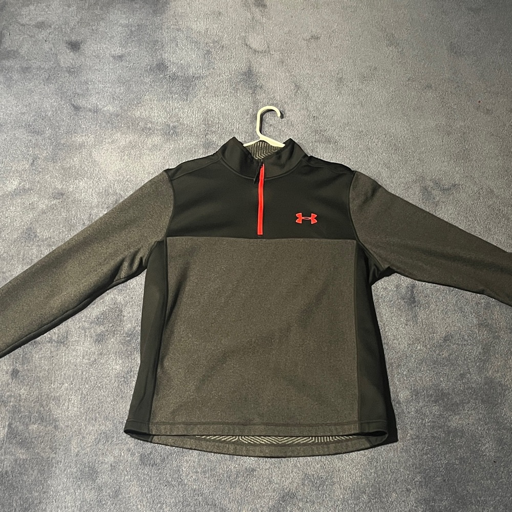 Under Armour Black and Dark Gray Quarter-Zip